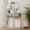1/2 Tier Strong Slate Crescent Console Table