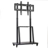 Mobile TV Stand Trolley Cart on Wheels Exhibition Trolley for 32-80”TVs 2 Layers