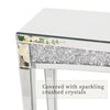 Shining Crushed Diamond Console Table Silver Mirrored