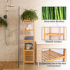 4 Tier Extra Tall Bamboo Bathroom Storage Cabinet