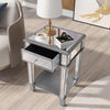 2 Tier Luxury Silver Mirrored Side Table