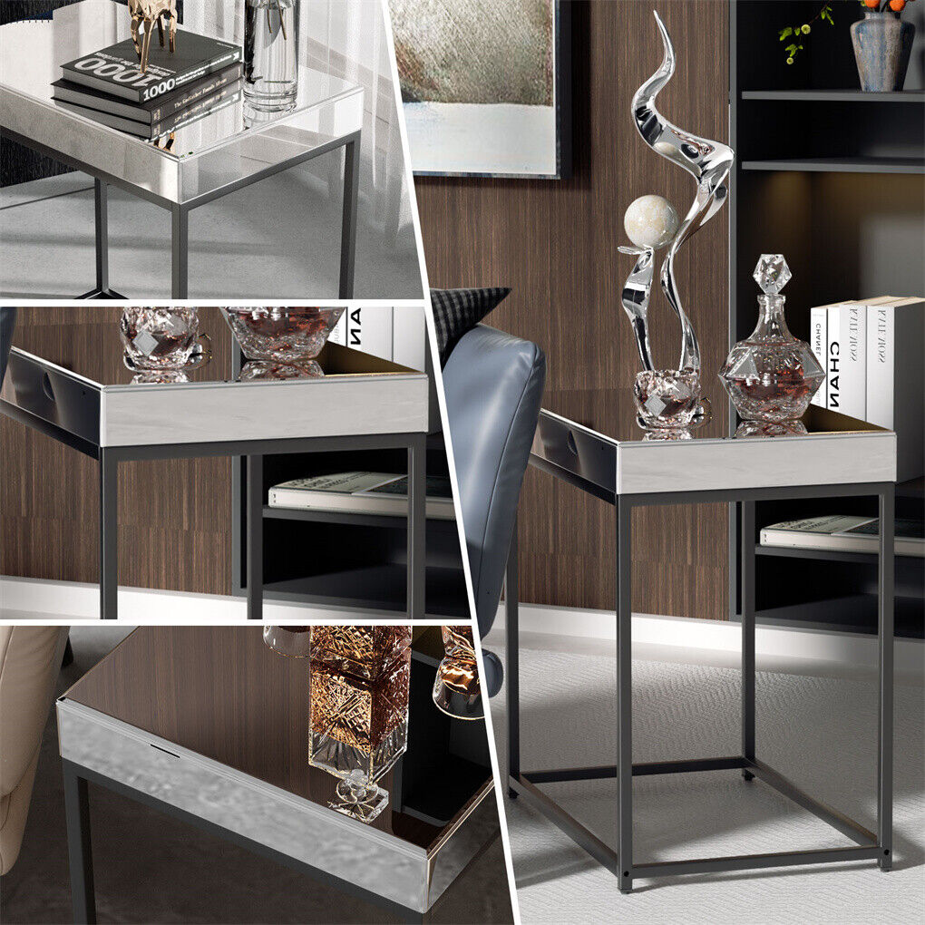 High-end Mirrored Side Table