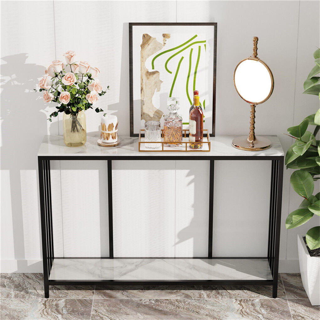Slate Narrow Long Console Table Skinny
