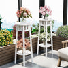2Pcs Tall Bedside Tables Slim Plant Stand