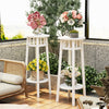 2Pcs Tall Bedside Tables Slim Plant Stand