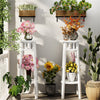2Pcs Tall Bedside Tables Slim Plant Stand