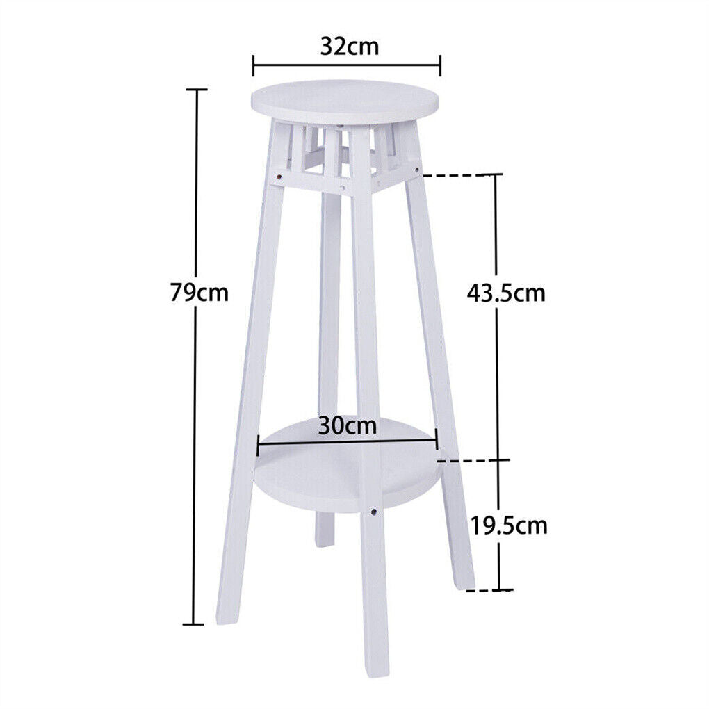 2Pcs Tall Bedside Tables Slim Plant Stand