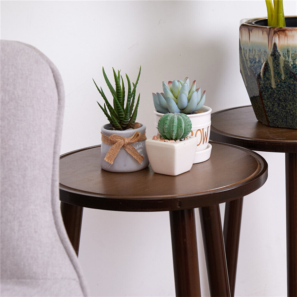 Wood Stool End Side Table