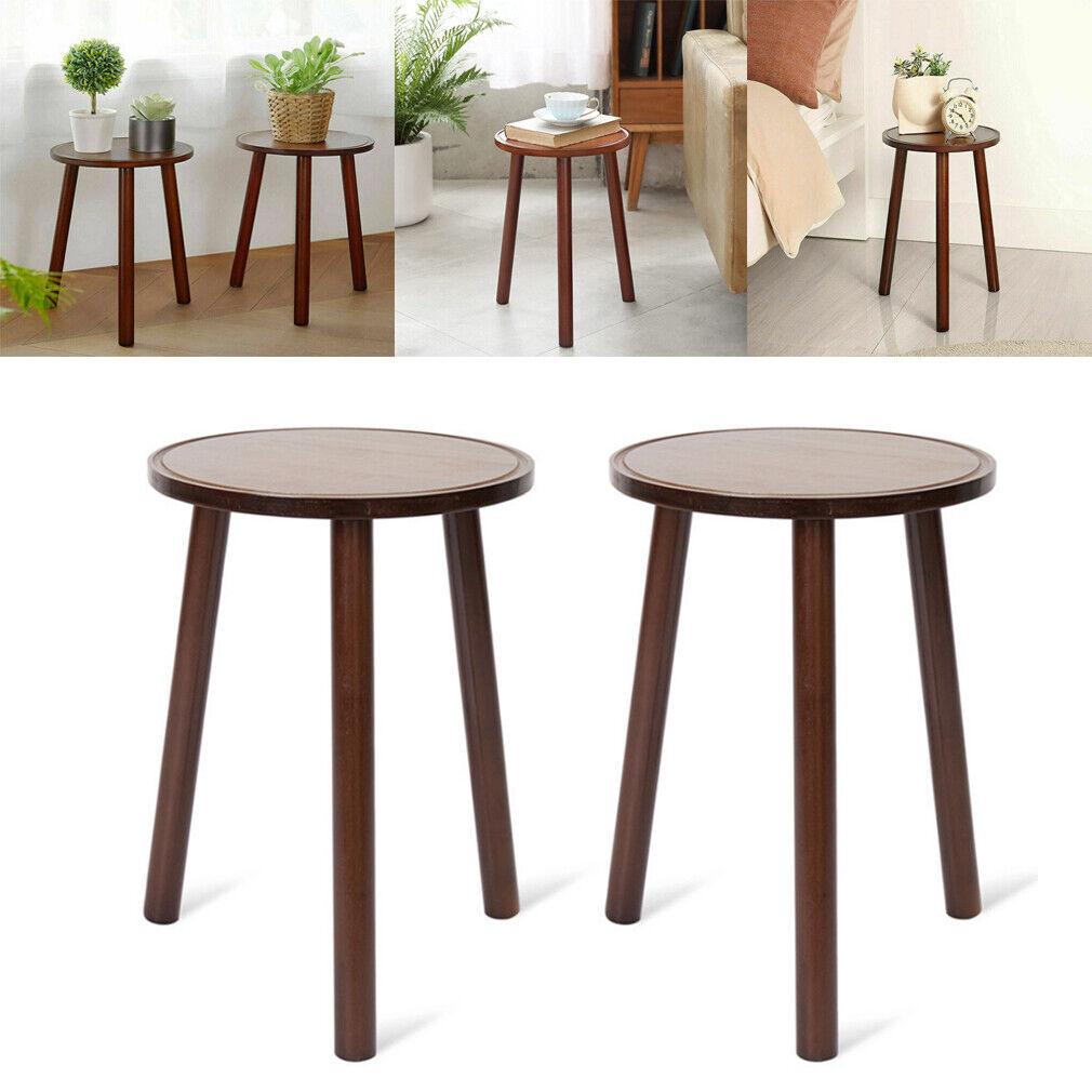 Wood Stool End Side Table
