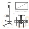 Portable Mobile Trolley TV Stand Support for 32 - 65