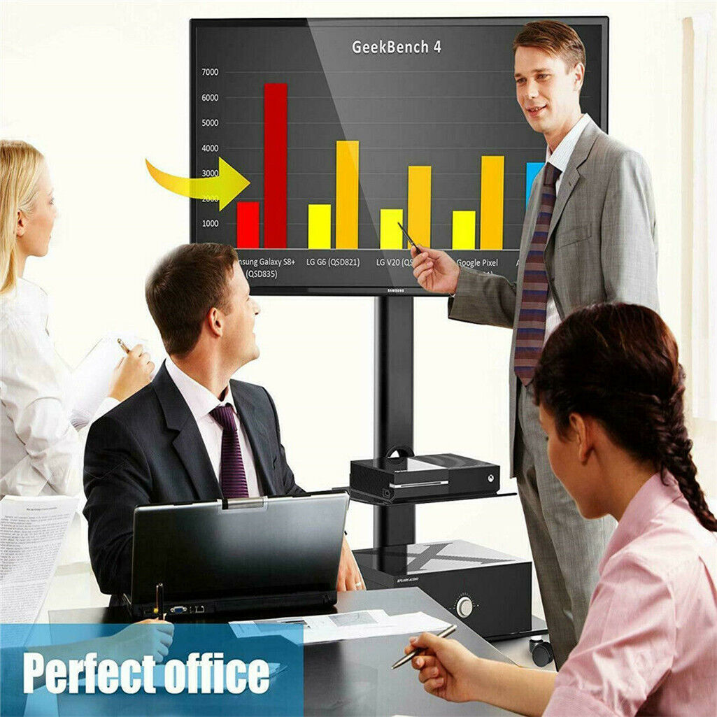 Plasma Portable TV Mobile Floor Stand Moving Cart  32"-70"