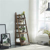 Industrial Wood Ladder Bookshelf Folding Bookcase-
