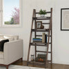 Industrial Wood Ladder Bookshelf Folding Bookcase-
