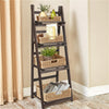 Industrial Wood Ladder Bookshelf Folding Bookcase-