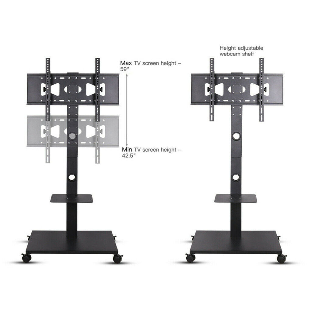 Plasma Portable TV Mobile Floor Stand Moving Cart  32"-70"