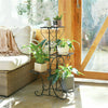 4 Pots Wrought Iron Rustproof Plant Stand-