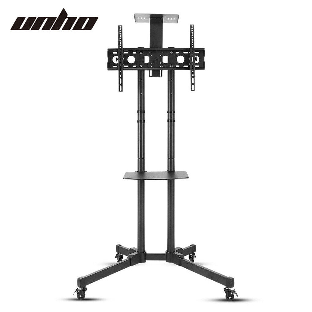 Portable Mobile Trolley TV Stand Support for 32 - 65" Screen Wheels Adjustable