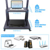 Rolling TV Floor Stand Mount Universal Flat Panel 40-100