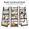 Industrial Wood Ladder Bookshelf Folding Bookcase-