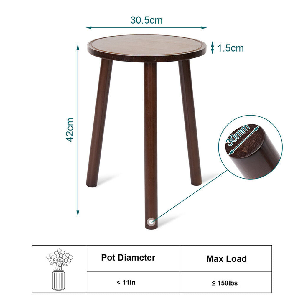 Wood Stool End Side Table