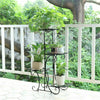 4 Pots Wrought Iron Rustproof Plant Stand-