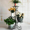 4 Pots Wrought Iron Rustproof Plant Stand-