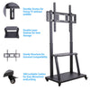 Rolling TV Floor Stand Mount Universal Flat Panel 40-100
