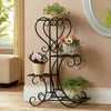 4 Pots Wrought Iron Rustproof Plant Stand-