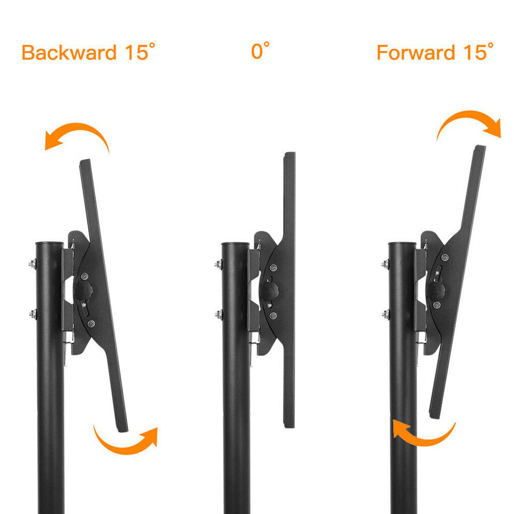 Portable Mobile Trolley TV Stand Support for 32 - 65" Screen Wheels Adjustable