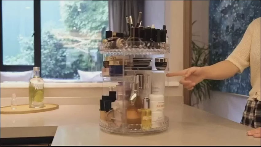 X-Large 360° Rotating Makeup Cosmetic Holder