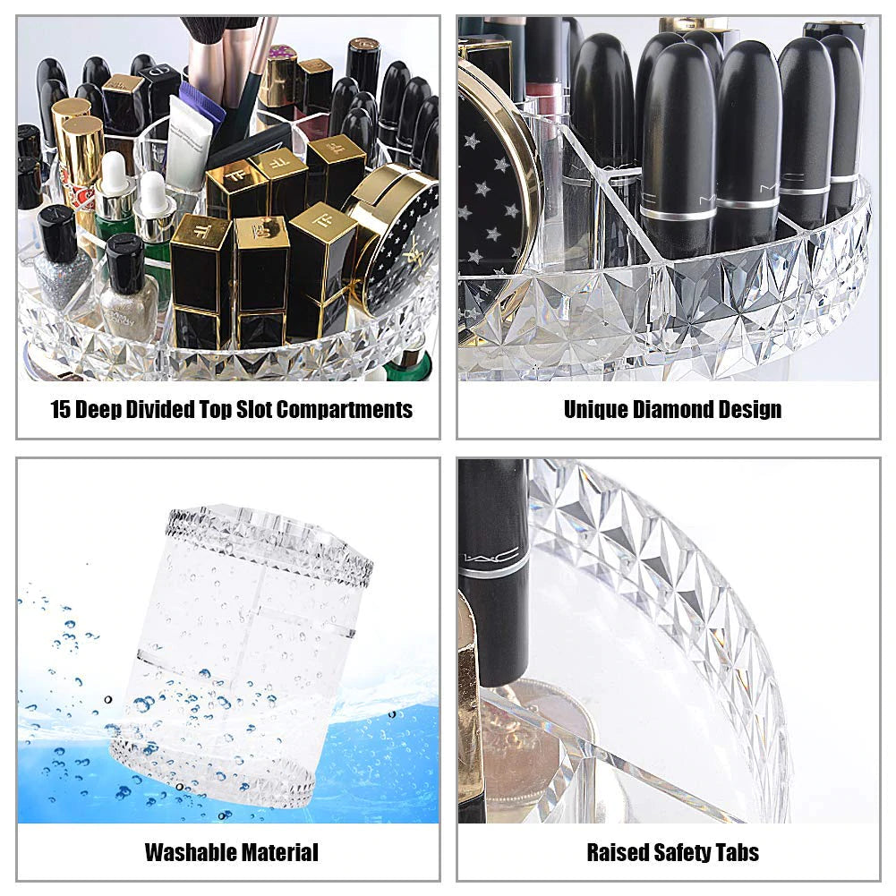 X-Large 360° Rotating Makeup Cosmetic Holder