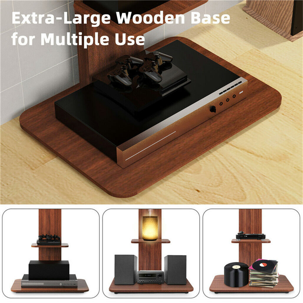 32-100" Universal Wooden Floor TV Stand Height Adjustable