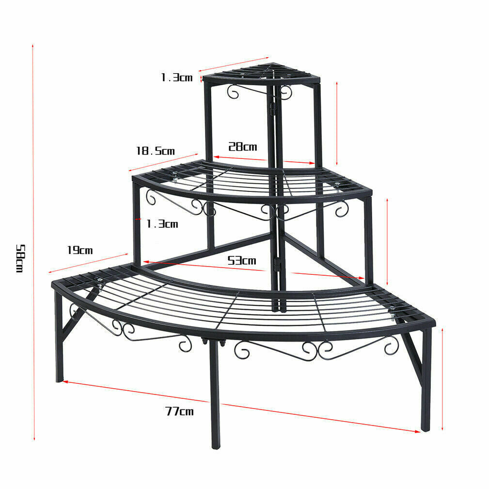 Corner Plant Stand Flower Shelf Indoor Outdoor